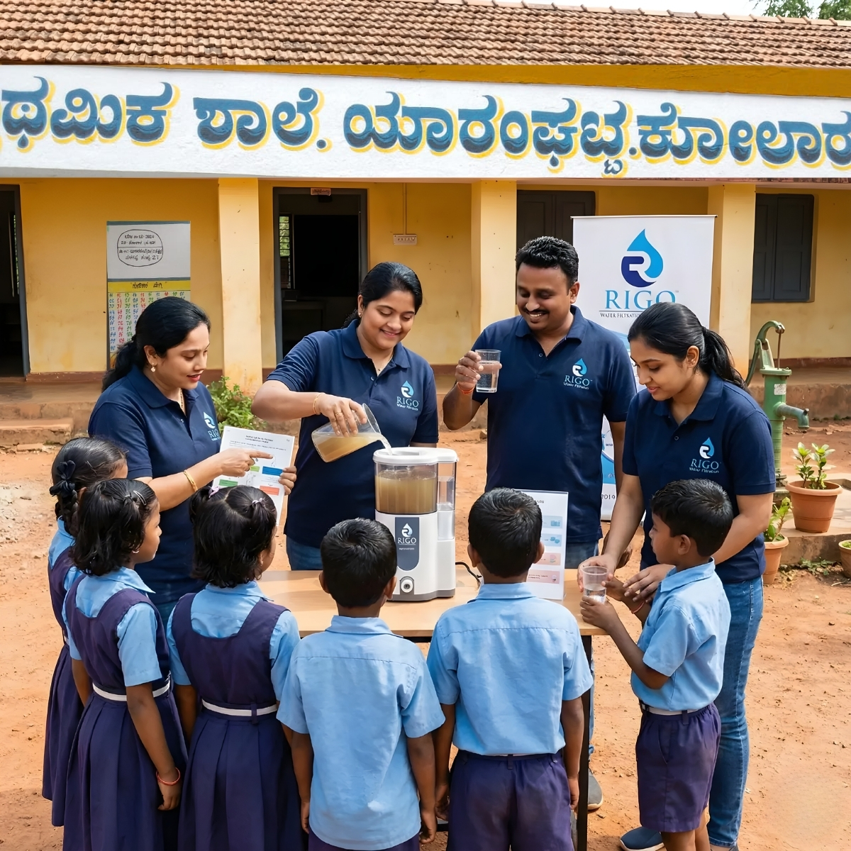 Children accessing clean water